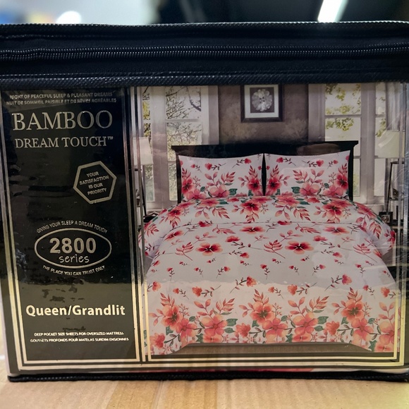 Luxury 4 Piece Queen Size Bamboo Bed Sheet - Picture 1 of 2